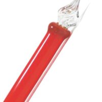 15 rot Spitze Shop Rote Glasfeder mit transparenter Spitze