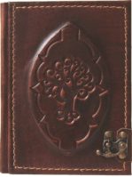 Leder Notizbuch mit aufgeprägtem Motiv "Olive Tree"